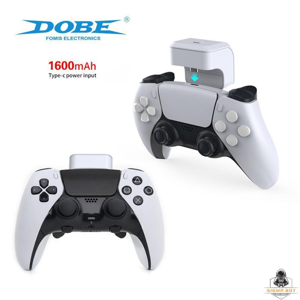DOBE แบตเตอรี่เสริมจอย PS5 & EDGE 1600 mAh