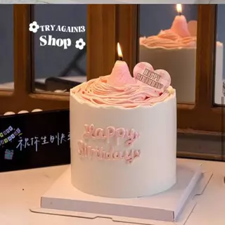 เทียนวันเกิด เที่ยนสตอเบอรี่ น่ารักมาก พร้อมส่ง