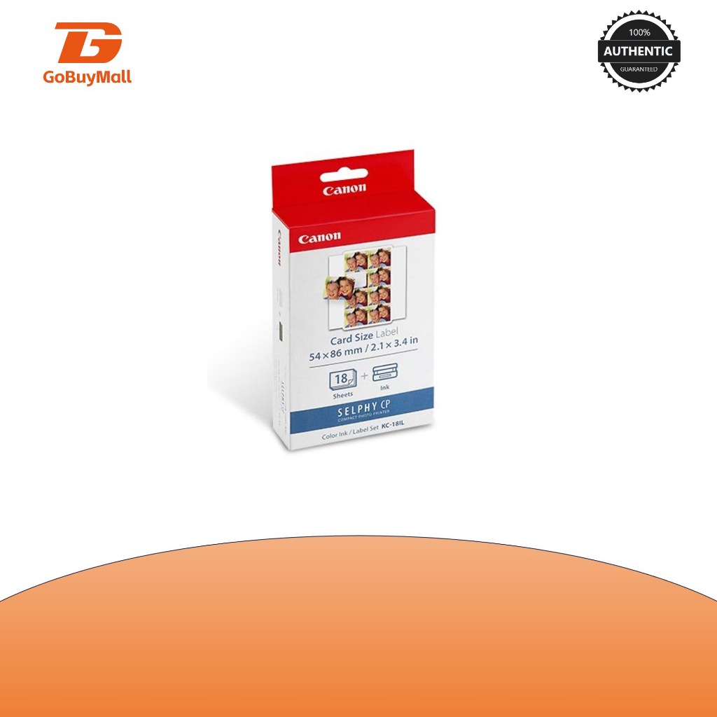 Canon KC-18IL 8 Mini-Stickers Label in One Credit Card Size Sheet + Ink Cartrridge, 18 Sheets – BRAN