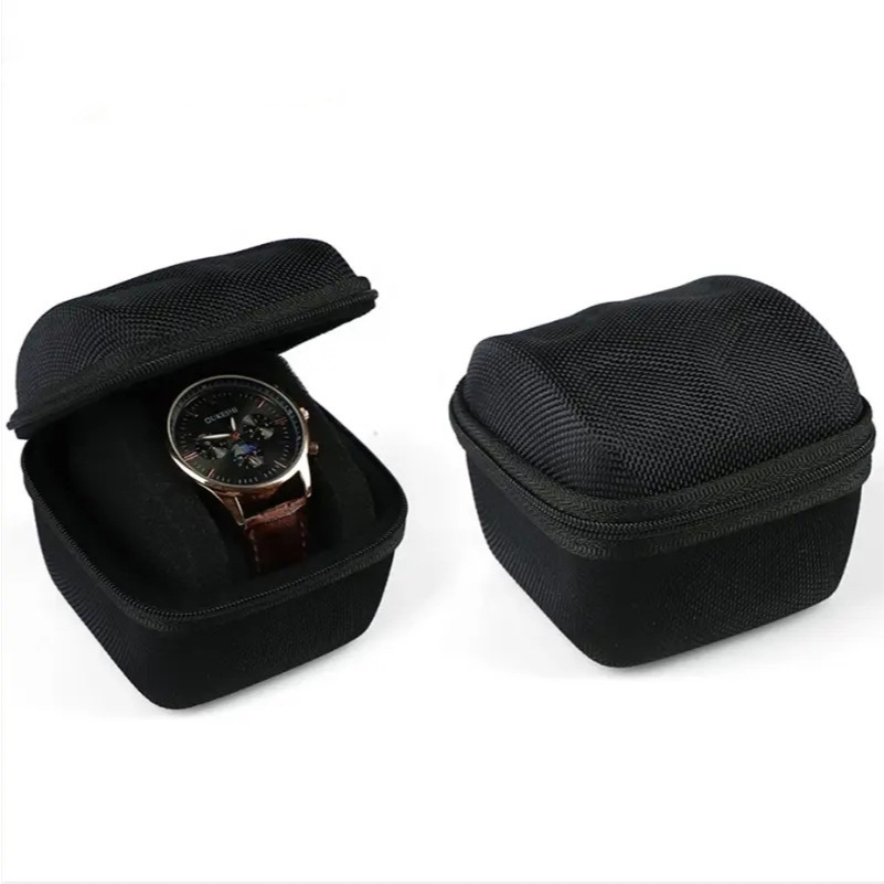 Eva กระเป๋าใส่นาฬิกาพกพา 1 เรือน ดีไซน์เรียบหรู พร้อมซิปปิด กล่องนาฬิกา Watch Box