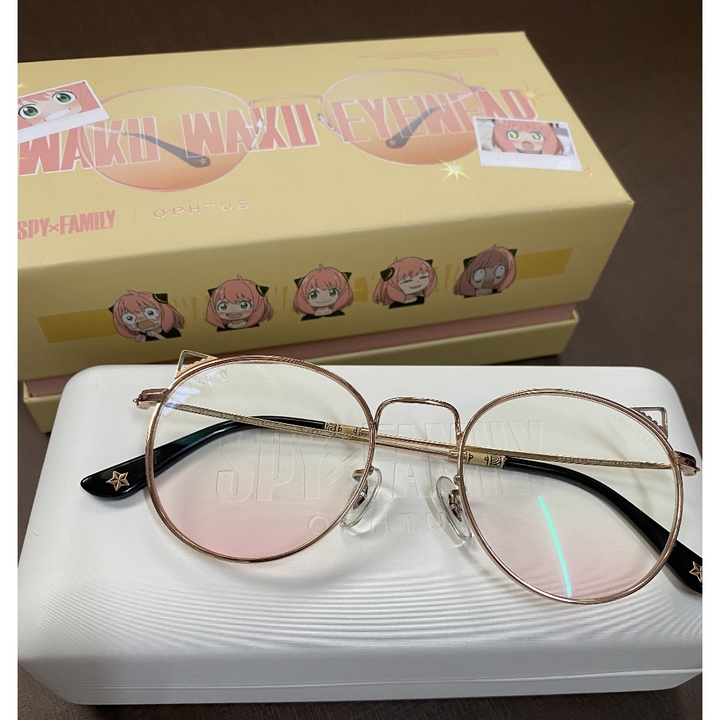 พร้อมส่ง Ophtus Spy x Family WAKU WAKU  แว่นอาเนีย กรองแสงสีฟ้า มือสอง