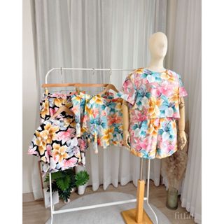 ชุดเซตไซส์ใหญ่ Flower Set เนื้อผ้าไหมอิตาลี ลายดอกสวยมาก กาง…