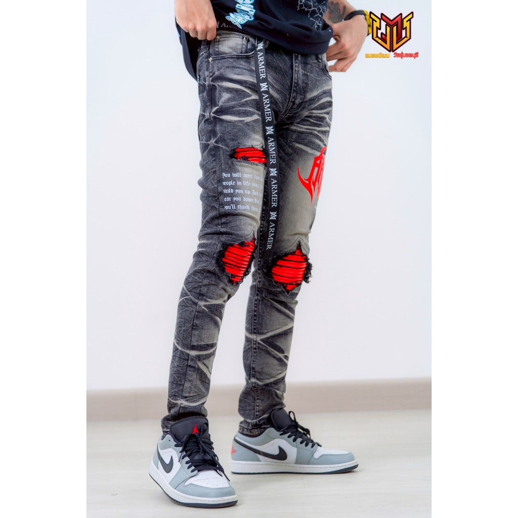 กางเกงยีนส์ขายาว Armer รุ่น S05 ซับแดง️