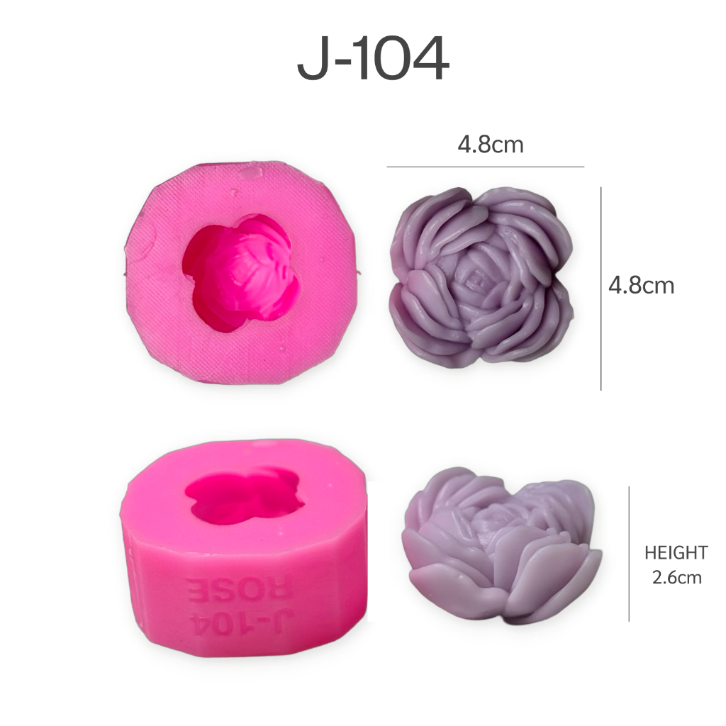 พิมพ์ขนม กุหลาบ 3มิติJ-104