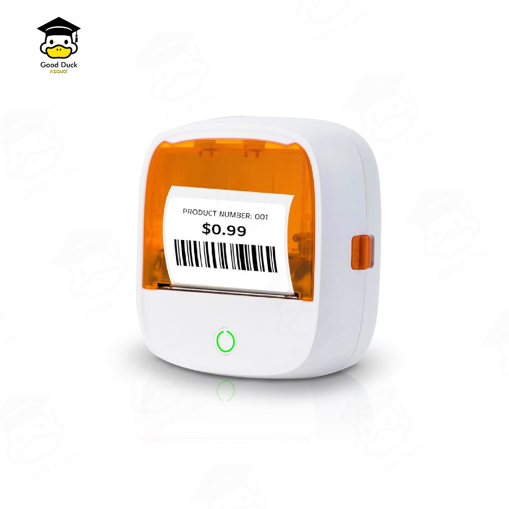 Mini Printer เครื่องปริ้นสติกเกอร์ เครื่องปริ้นพกพา Aiyin B21 ไม่ใช้หมึก หน้ากระดาษ 25-57mm BT USB