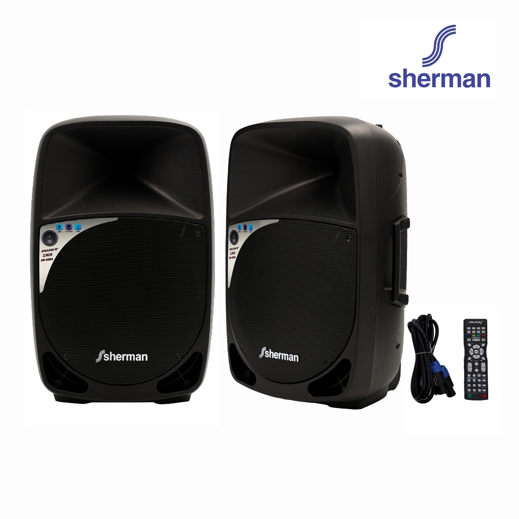 Sherman ชุดลำโพงขยายกลางแจ้ง ขนาด 15 นิ้ว รุ่น SB-55B4