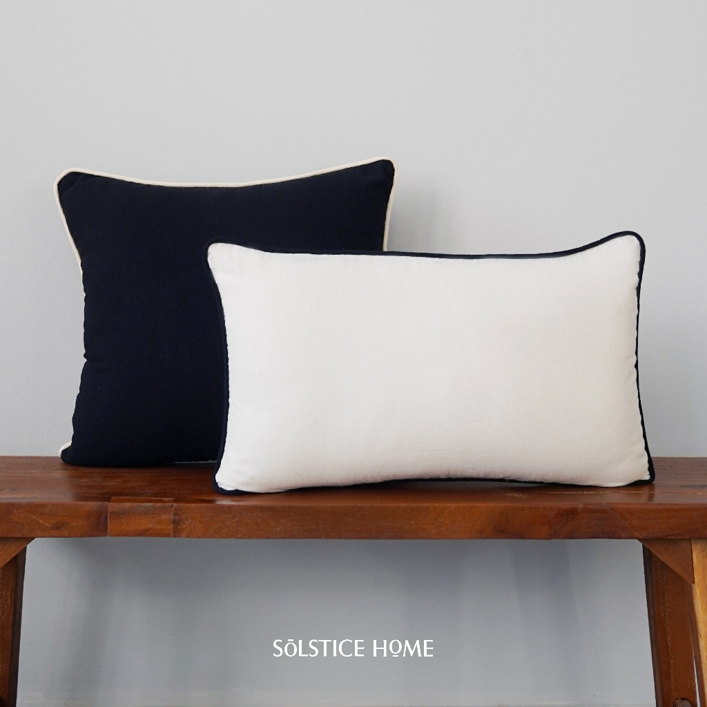 ปลอกหมอนอิง Lumbar กุ๊นขอบ ขนาด 30x50 ซม. สีพื้น Solstice Home ผ้าฝ้าย Plain Cotton - สไตล์ มินิมอล - รูปที่ 4