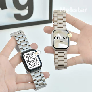 สายสําหรับ smartwatch สายนาฬิกาสแตนเลสเบา Iwatch series11 10 9 8 7 6 SE 5 4 3 2 SE Strap 38/40/41/42/44/45/46/49mm B