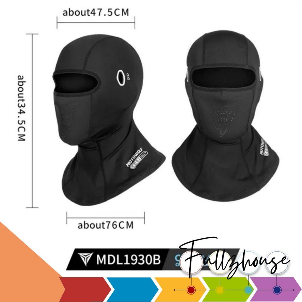 จัดส่งด่วน MOTOWOLF MDL 1930B COOLMAX  ผ้าโม่งแบบคอยาว  ผ้าโม่งสำหรับใส่ขับขี่มอเตอร์ไซด์ เล่นกีฬากล