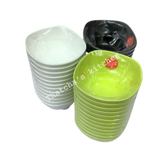 ชามสี่เหลี่ยม 4.5 นิ้ว เนื้อเมลามีน ตรา golden horse ( 1 แพ็…