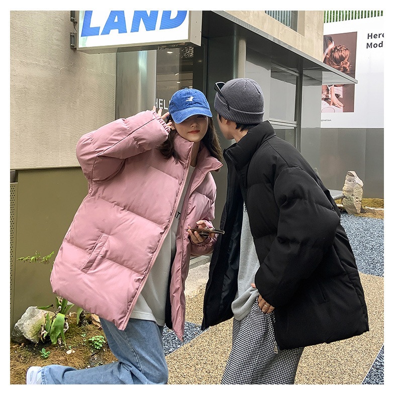 ZITY เสื้อแจ็กเก็ตกันหนาว แจ็คเก็ตคอปกยืน สีทึบ อบอุ่น คุณภาพสูง 7 สี แฟชั่นสําหรับคู่รัก ไซซ์ S - 5XL