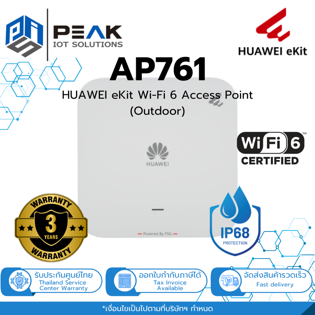 HUAWEI eKit AP761 Wi-Fi 6 Access Point with IP68 for Outdoor Application