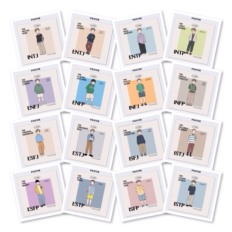 Poster 16 Persona 20x20 cm by Munins [Boy]