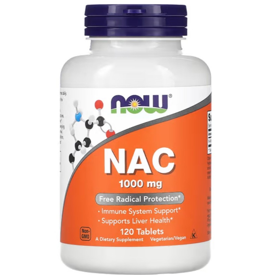 NAC 1000 mg 120 Tablets NOW Foods แนค