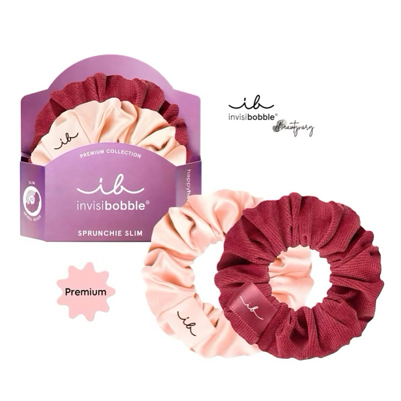 ใหม่ล่าสุด🎉 INVISIBOBBLE ยางรัดผม รุ่น Sprunchie Slim PREMIUM - You Make Me Blush