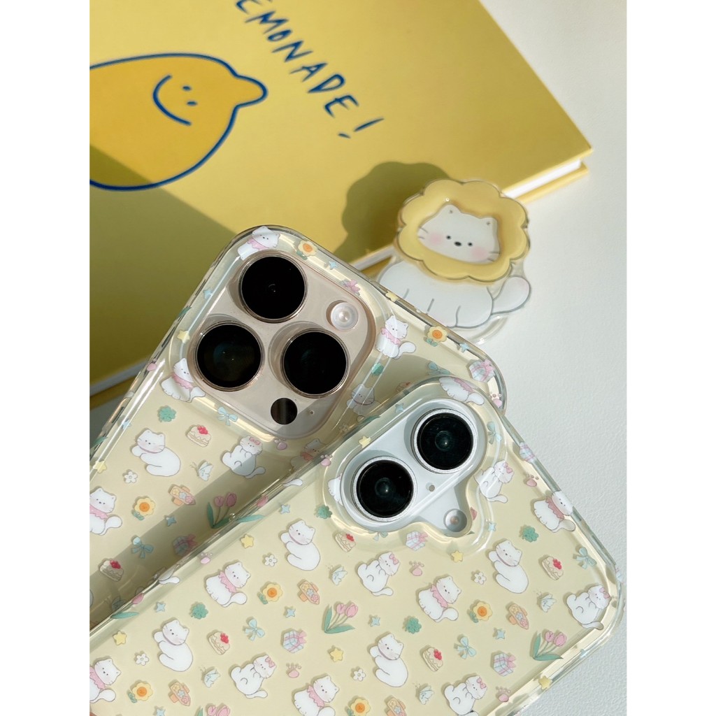 [i17] พร้อมส่ง✨S1366 แมวดอกทานตะวัน+ไอริง เคสไอโฟน แฟชั่นเกาหลี เคสสำหรับ Iphone 12-17Promax - รูปที่ 4
