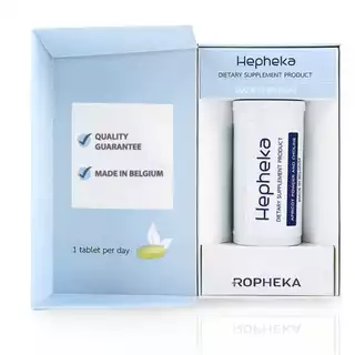 Hepheka เฮฟฟีก้า [ล๊อตใหม่] อาหารสำหรับตับ จากเบลเยียม 1 กล่อง บรรจุ 30 เม็ด