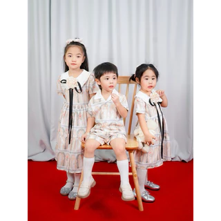 ชุดครอบครัวรุ่น love is love สีครีมโรมัน (รหัส234)