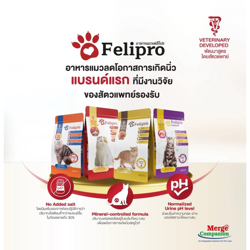 (มีถุงแบ่ง 1kg) Felipro (1kg) ควบคุมแร่ธาตุเพื่อลดโอกาสการเกิดนิ่ว