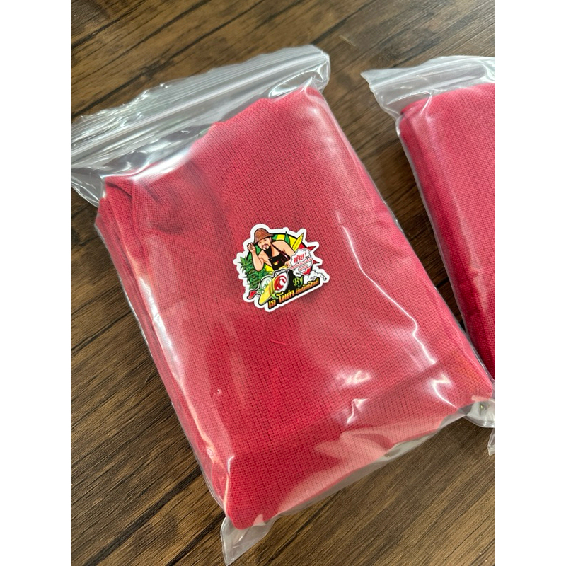 ผ้าขาวม้าแดง เอ โพดำ ผ้านิ่ม สีไม่ตก