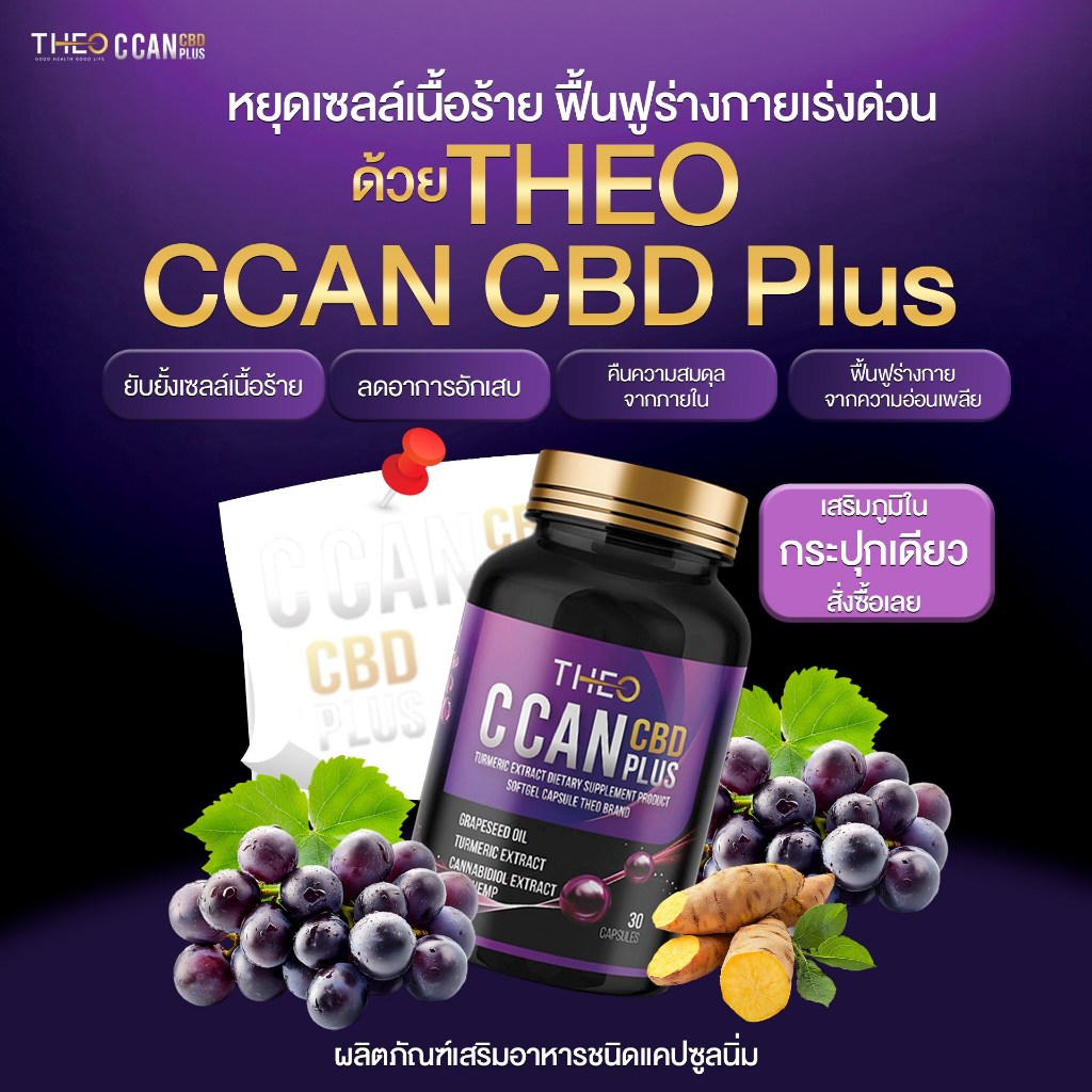 (Official Store) Theo C Can อาหารเสริมเสริมภูมิคุ้มกัน สำหรับมะเร็งและโรคไต