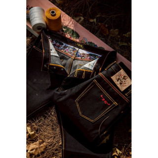 𝐊𝐡𝐞𝐧 𝐃𝐞𝐧𝐢𝐦 รุ่น นรสิงห์ 𝟐𝟎 𝐨𝐳. ผ้าญี่ปุ่นริมแดง กางเกงยีนส์ผ…