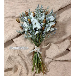 JPCraft🌻-ช่อดอกไม้แห้ง ช่อรวมสเตติส เเคสเปีย กระถินทุ่ง ช่อดอกไม้จริง เก็บได้นาน(F12)