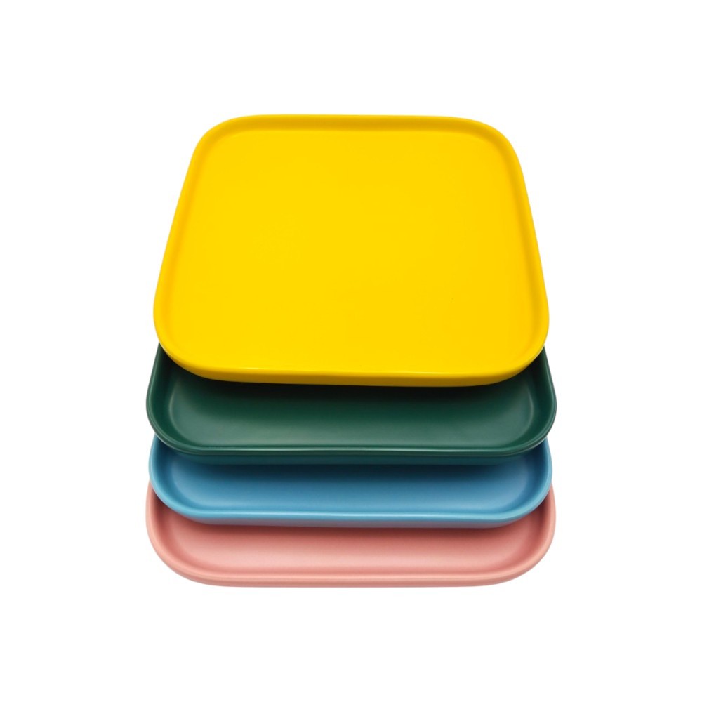 Color Kit จานเซรามิกเหลี่ยม 8" SOLID