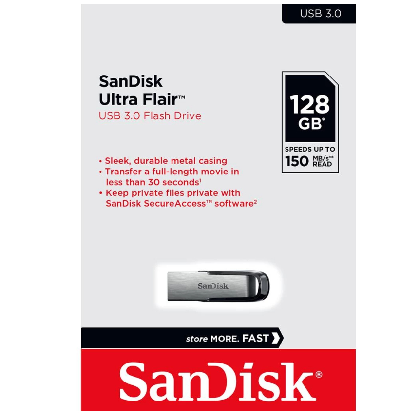 SanDisk Ultra Flair USB 3.0 128GB - Speed 150MB (SDCZ73_128G_G46)