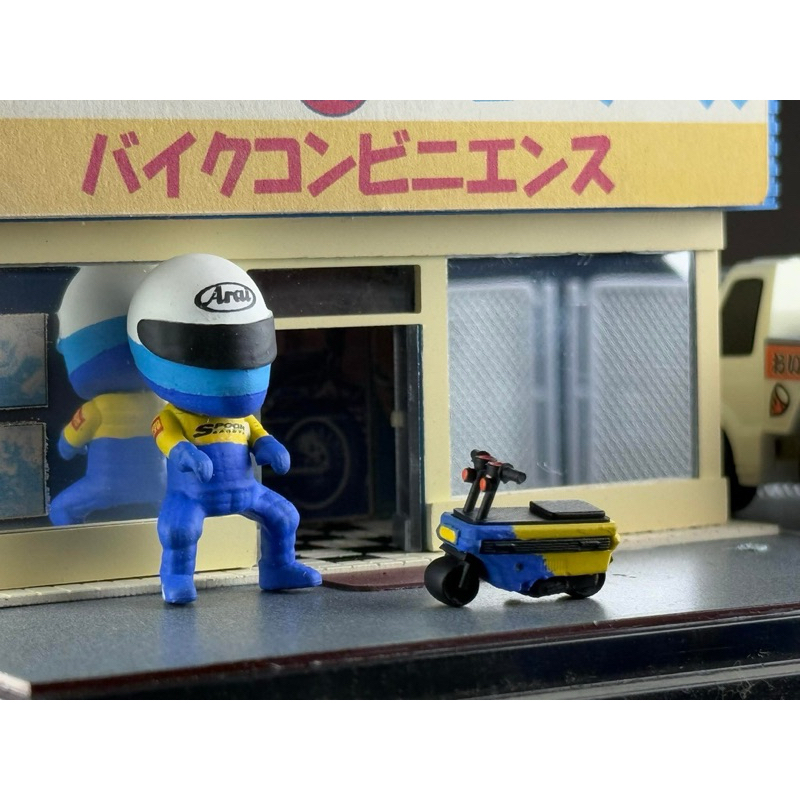 🔹 Figure คน + รถมอเตอร์ไซค์ Motocompo Spoon Scale Q ยี่ห้อ Resin work - รูปที่ 2