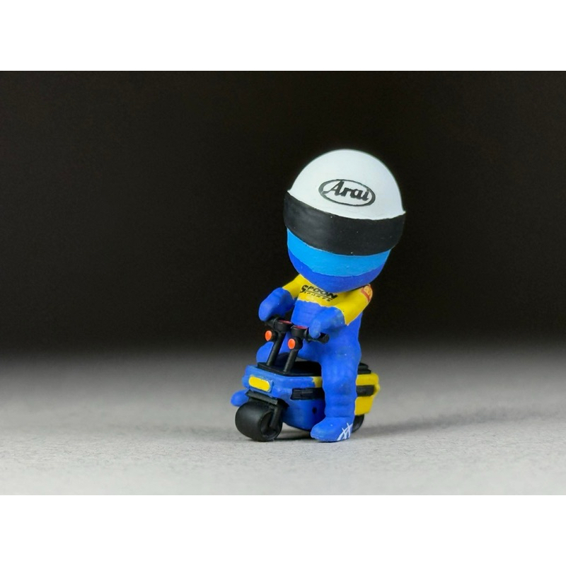 🔹 Figure คน + รถมอเตอร์ไซค์ Motocompo Spoon Scale Q ยี่ห้อ Resin work - รูปที่ 7