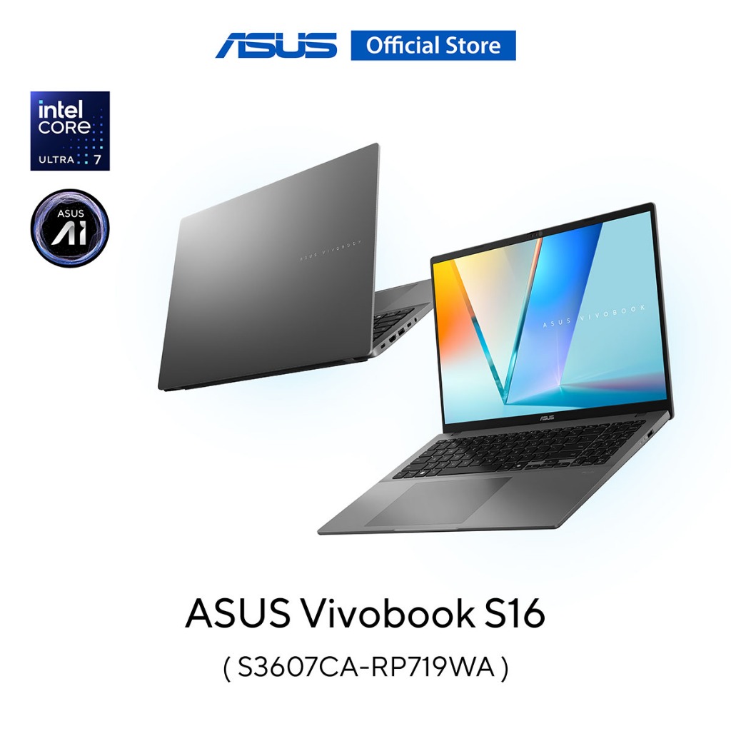 ASUS Vivobook S16 (S3607CA-RP719WA) 16" FHD+ 144Hz, Ultra 7 Processor 255H, 16GB, 1TB SSD, W11