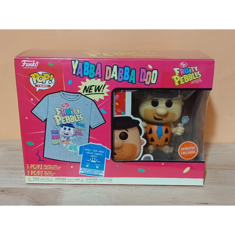 Funko Pop! Tees : Fruity Pebbles - Fred Flintstone with Spoon