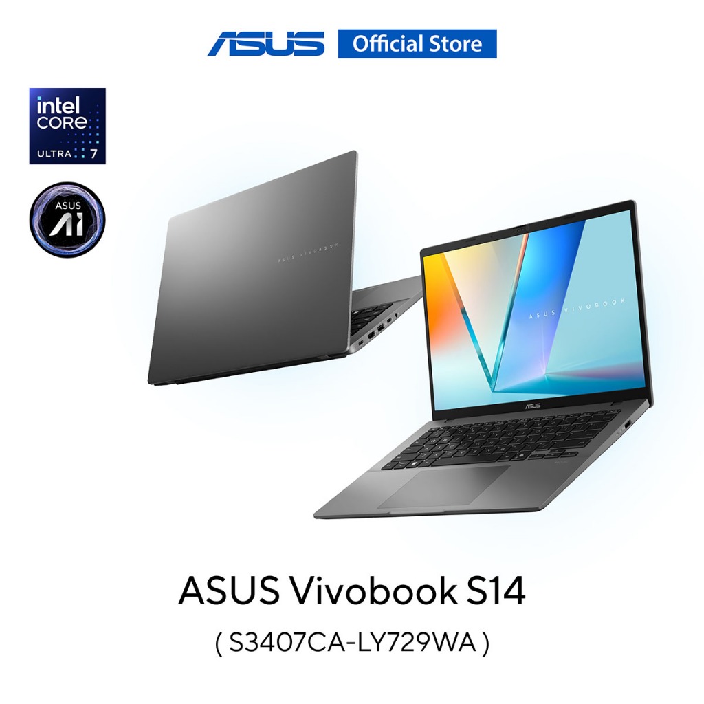 ASUS Vivobook S14 (S3407CA-LY729WA) 14" FHD+ 60Hz, Ultra 7 Processor 255H, 16GB, 1TB SSD, W11
