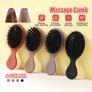 หวีขนหมูป่าแท้ Boar Bristle Hairbrush หวีเบาะลม ขนหมูอัดแน่น ลดผมร่วง ช่วยให้ผมเงางาม แก้ผมพันกัน นวดหนังศีรษะ