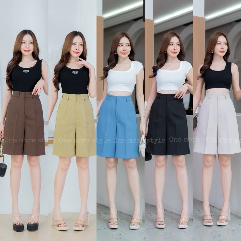 🧚♀️𝑁𝑒𝑤 𝐶𝑜𝑙𝑙𝑒𝑐𝑡𝑖𝑜𝑛🧚♀️S-XXLกางเกง3ส่วนผ้าไมโครเอวสูงทรงสวยพร้อมส่ง🛍️💓