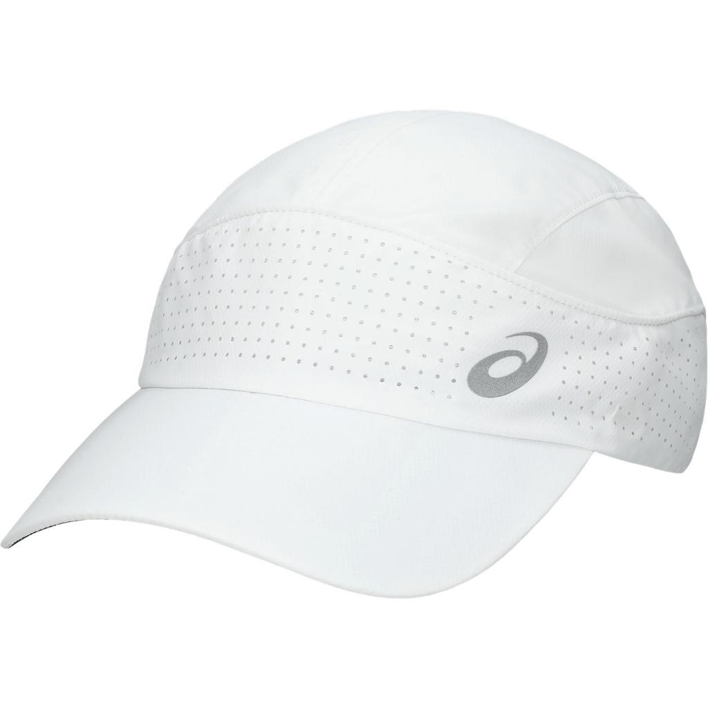 ASICS : 3013B124.100 RUNNING LIGHT WOVEN CAP UNISEX RUNNING ชายหญิง หมวก ของแท้  BRILLIANT WHITE