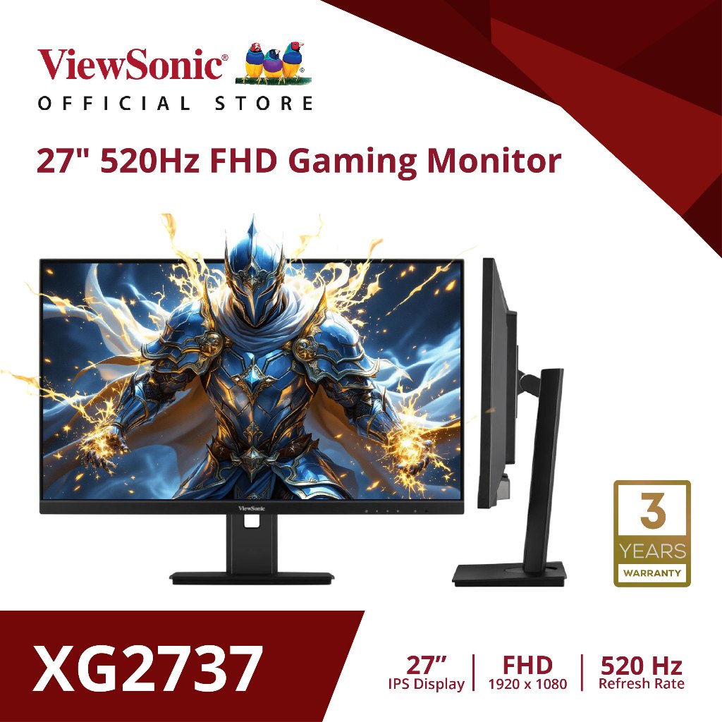 ViewSonic Gaming Monitor XG2737 / 27" Full HD / IPS / 520Hz / 1 ms (จอมอนิเตอร์)