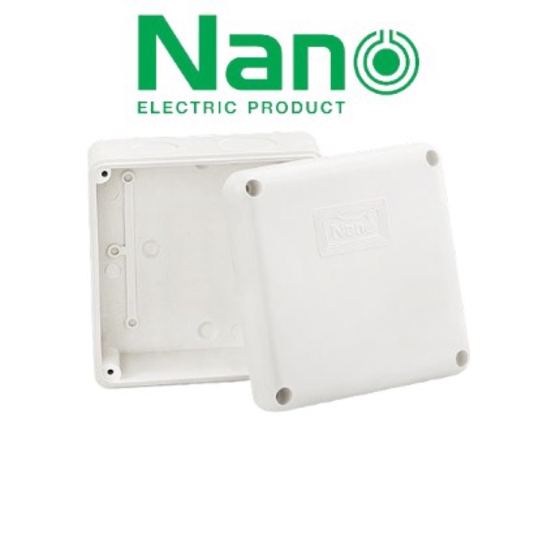 กล่องกันน้ำพลาสติกสีขาว นาโน NANO 2x4 และ 4x4 NANO-201 NANO-202 กล่องกันน้ำ junction box บล็อกกันน้ำ