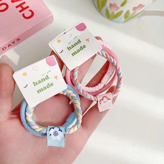 ยางมัดผม กิ๊บแฟชั่น หนังยางพาสเทลสีหวาน 3 ชิ้น/แพ็ค ขนาดใหญ่ สําหรับผู้หญิง