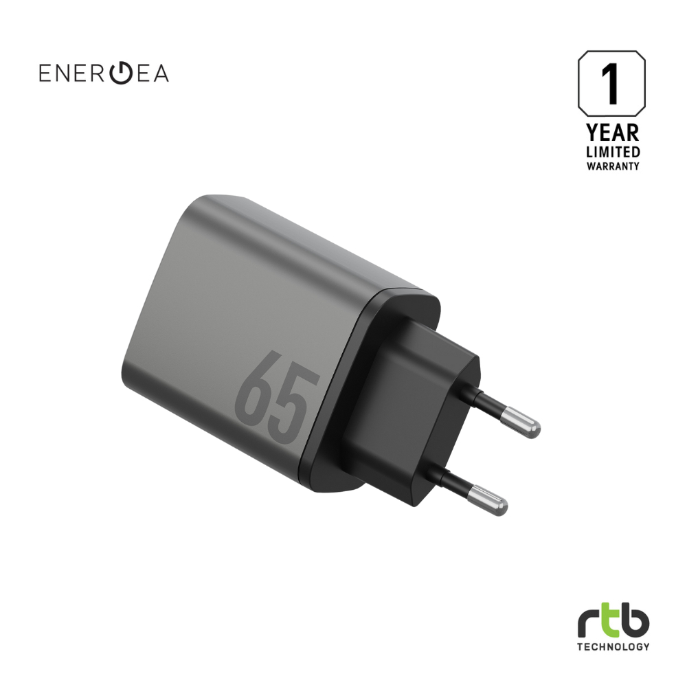 Energea หัวชาร์จ Wall Charger 2C1A PD65W & QC3.0 รุ่น Ampcharge GaN65