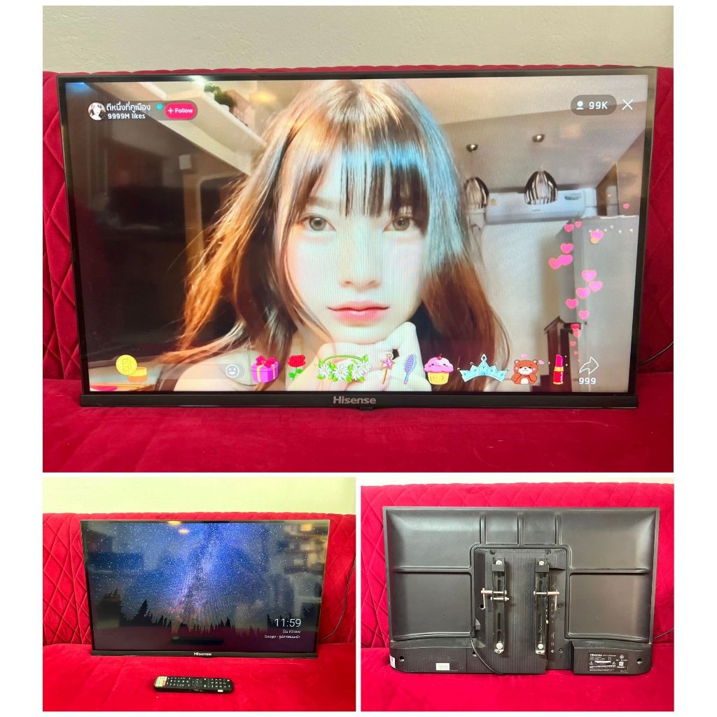 Android ทีวี Hisense รุ่น 32A4200G HD LED 2021 มือ2