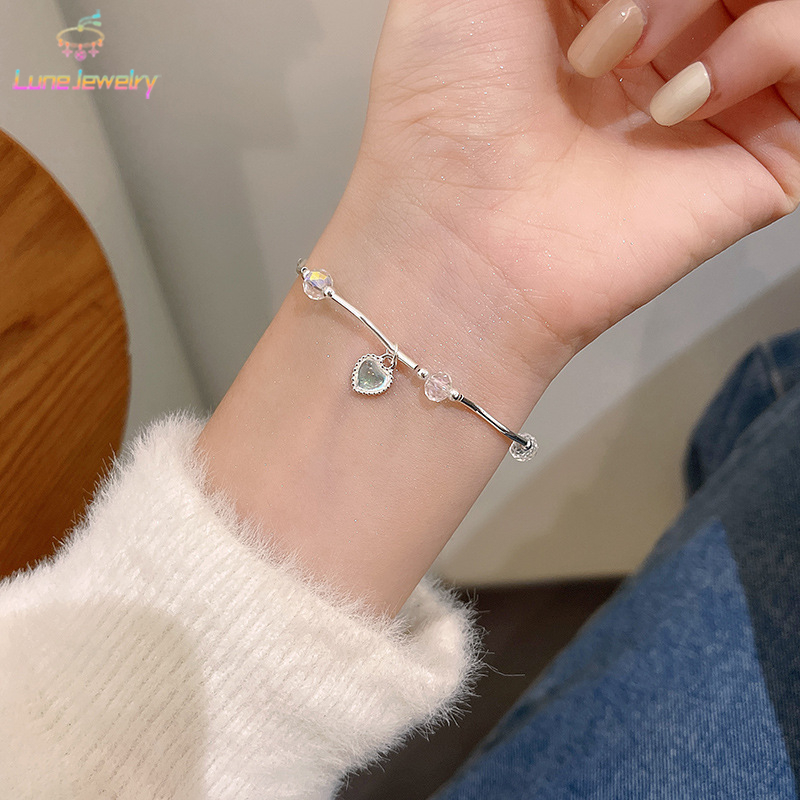 COD💖สร้อยข้อมือ จี้ตาปีศาจนําโชค แฟชั่น ละเอียดอ่อน เหมาะกับของขวัญ สําหรับผู้หญิง เครื่องประดับ-Lune