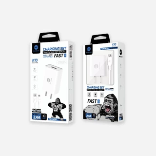 รับประกัน 1 ปี WK Design kingkong k10 k11 k12 หัวชาร์จ + สายชาร์จ ชุดชาร์จ 2.4a ชาร์จเร็ว สำหรับ Micro Typec phone
