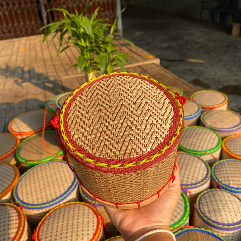 กระติบข้าวเหนียว กระติบข้าวเหนียวต้นกก (ต้นไหล) กระติ๊บข้าว - รูปที่ 2