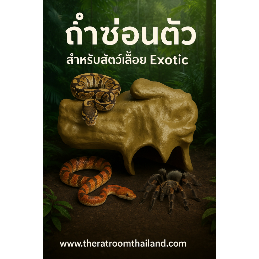 🔥[ถูกมาก]🔥Reptile Hide Box ถ้ำซ่อนตัว สำหรับสัตว์เลื้อยคลาน