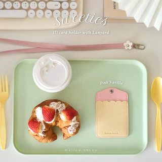 Sweeties ID card holder with Lanyard ที่ใส่บัตรพร้อมสายคล้องคอ ซองใส่บัตรพนักงานน่ารัก ซองใส่บัตรรถไฟฟ้า