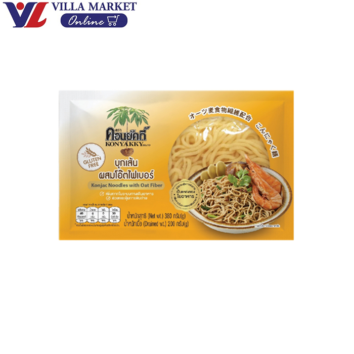 Konyakky Konjac Noodles With Oat Fiber 380g บุกเส้นผสมโอ๊ตไฟเบอร์
