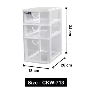 Keyway กล่องลิ้นชัก 3 ชั้น 3 ช่อง รุ่น CKW-613, CKW-713