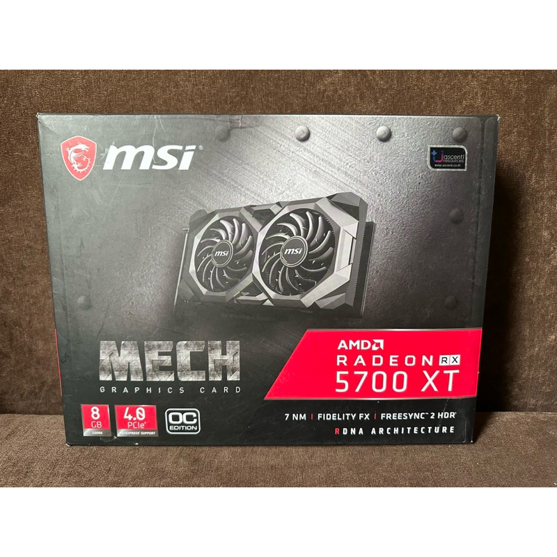 กล่องการ์ดจอ Msi amd radeon rx 5700 xt